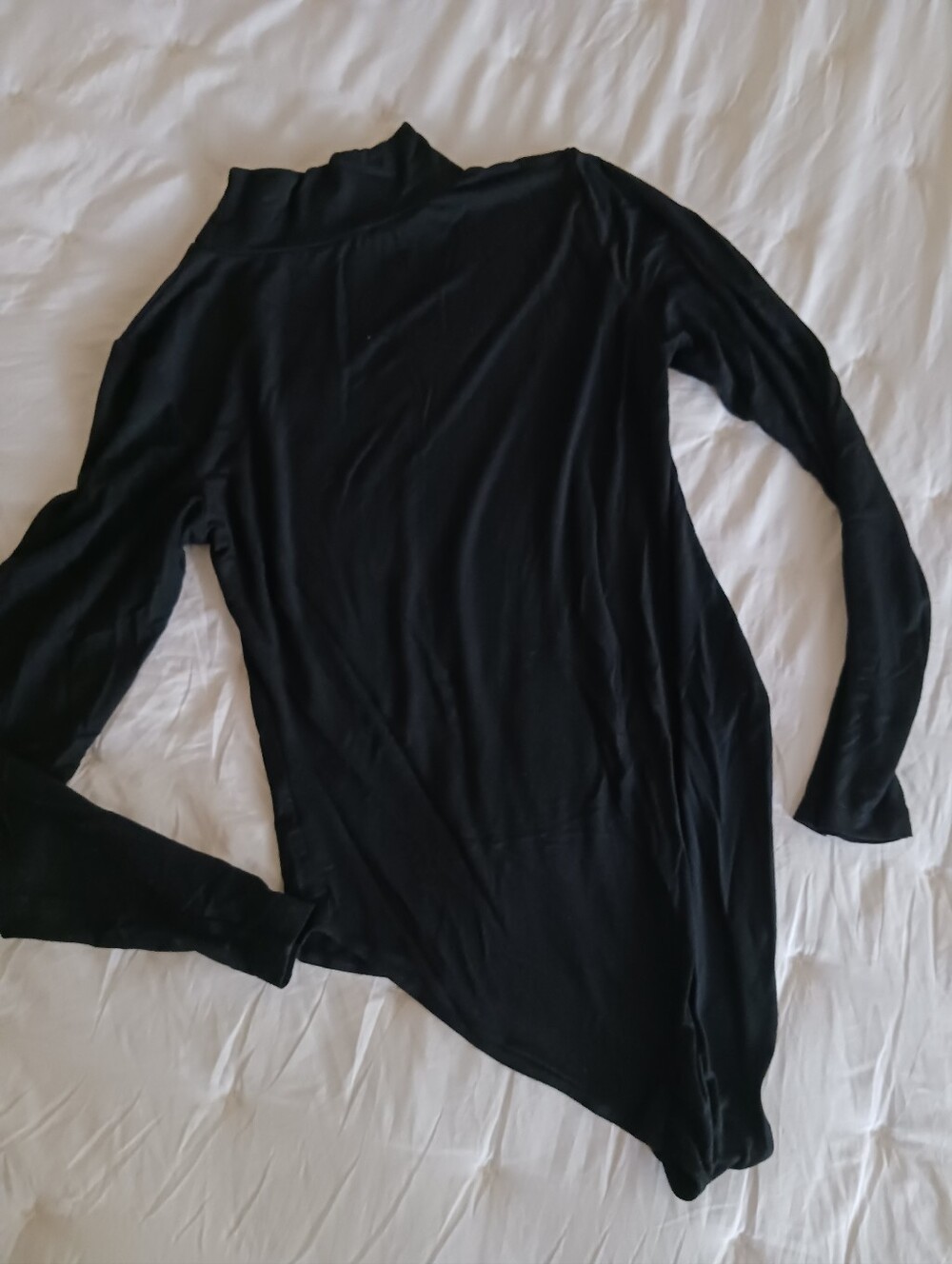 Amazon Black Long-Sleeve Turtleneck Bodysuit - Picture 2 of 7